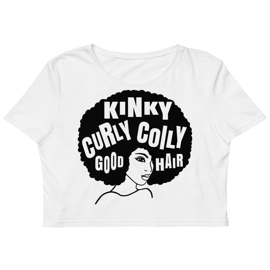 Kinky Curly Hair Organic Crop Top