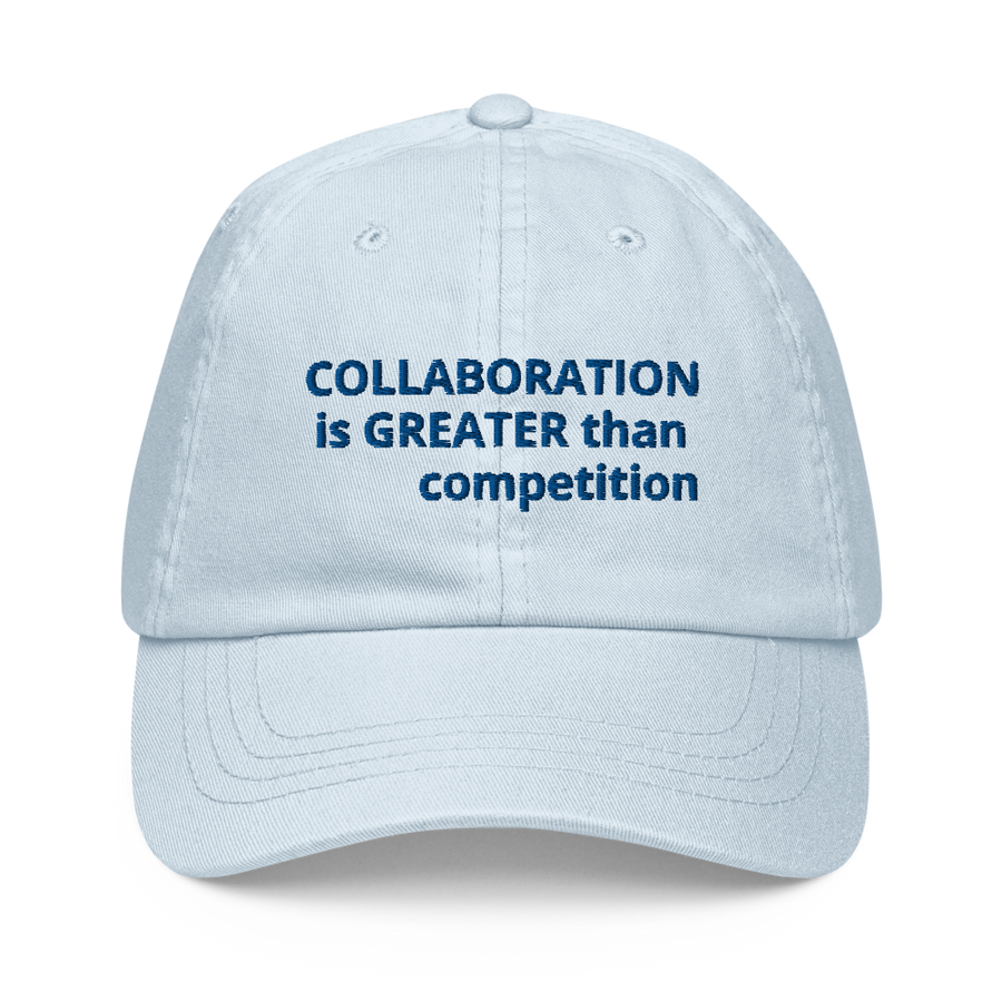 Collaboration Is Greater Than Competition Pastel baseball hat