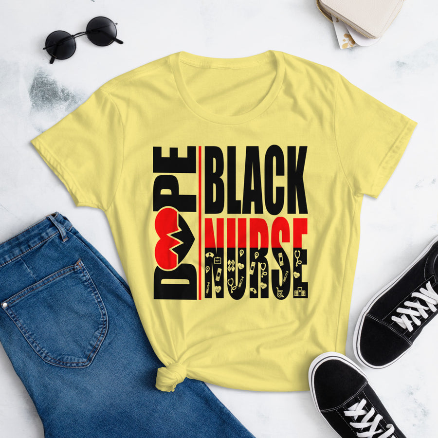 Dope Black Nurse Women's Short T-shirt